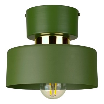 Taklampa IGNIA 1xE27/60W/230V grön/guld
