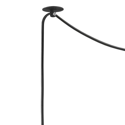 Taklampa på kabel INA 1xE27/42W/230V svart