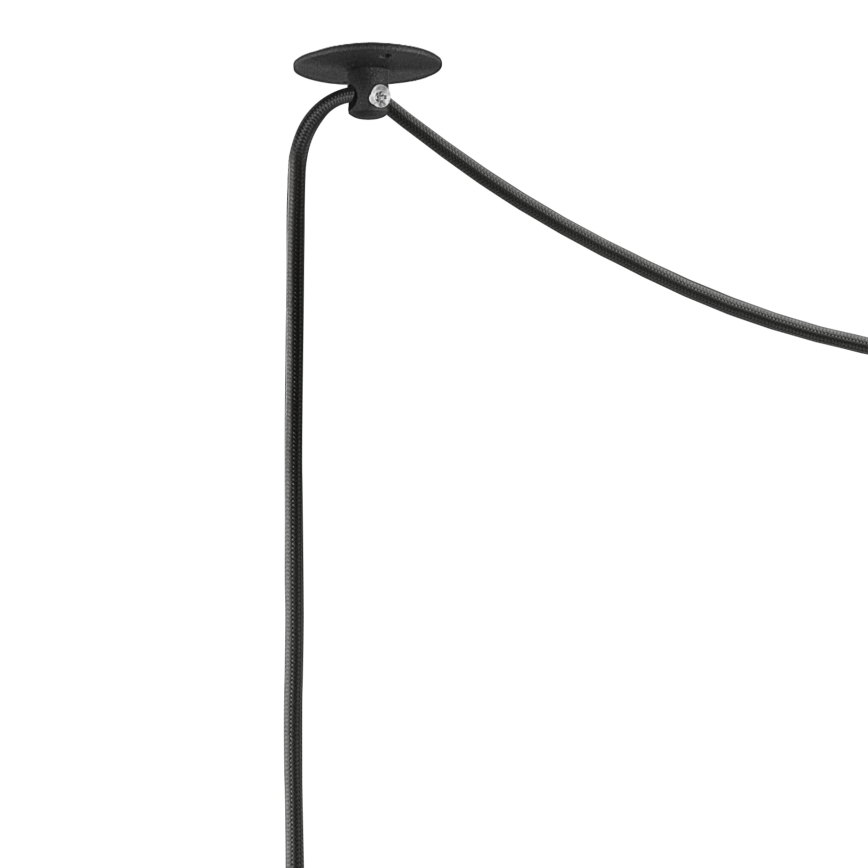 Taklampa på kabel INA 1xE27/42W/230V svart