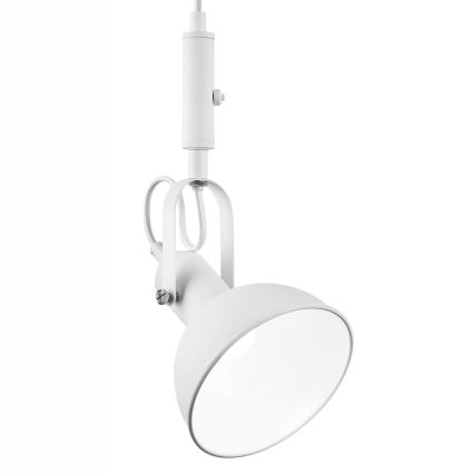 Taklampa på kabel IRMA 1xE14/28W/230V vit
