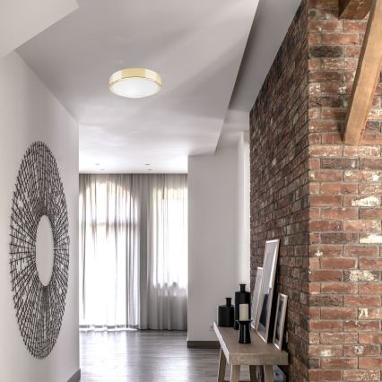 Taklampa JONAS 1xE27/60W/230V diameter 26 cm gyllene