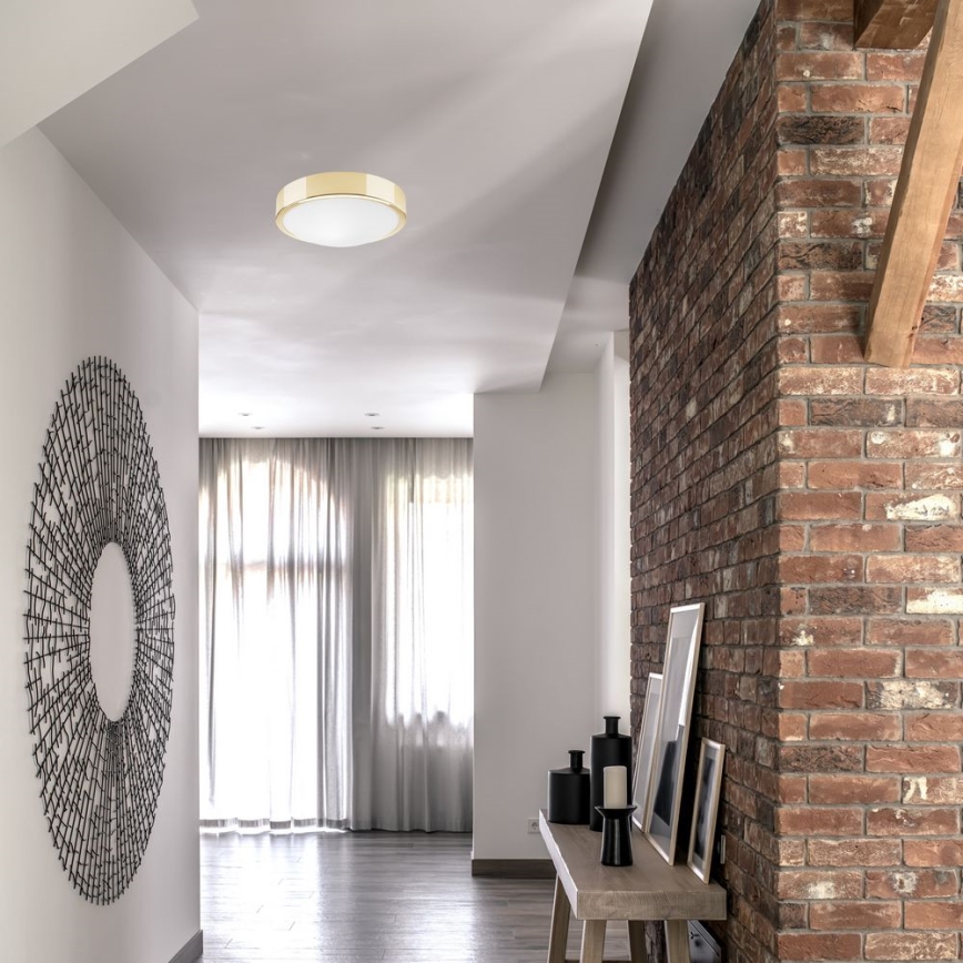 Taklampa JONAS 1xE27/60W/230V diameter 26 cm gyllene