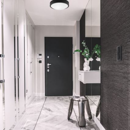 Taklampa JONAS 1xE27/60W/230V diameter 26 cm svart