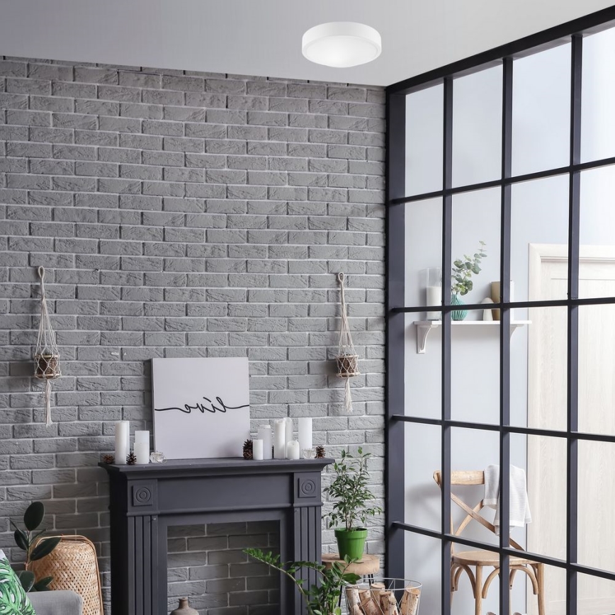 Taklampa JONAS 1xE27/60W/230V diameter 26 cm vit