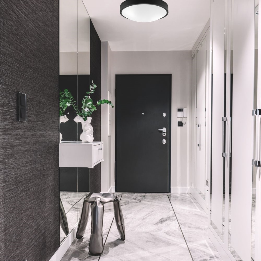 Taklampa JONAS 2xE27/60W/230V diameter 36 cm svart