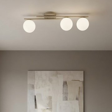 Taklampa KAIRO 3xE14/10W/230V beige