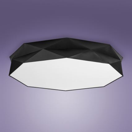Taklampa  KANTOOR 6xE27/15W/230V svart 