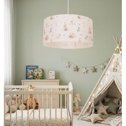 Taklampa KIDS ROOM för barnrum 1xE27/60W/230V Ø 40 cm med söta djurmotiv