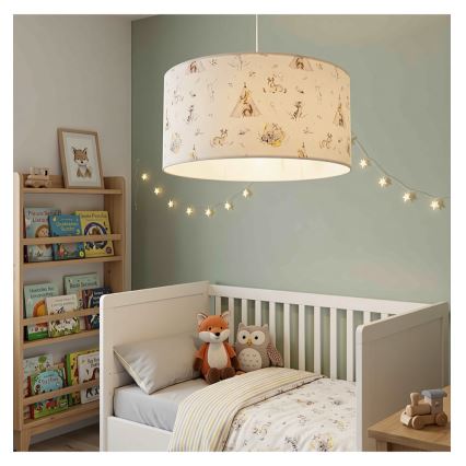 Taklampa KIDS ROOM för barnrum 1xE27/60W/230V Ø 40 cm med söta djurmotiv