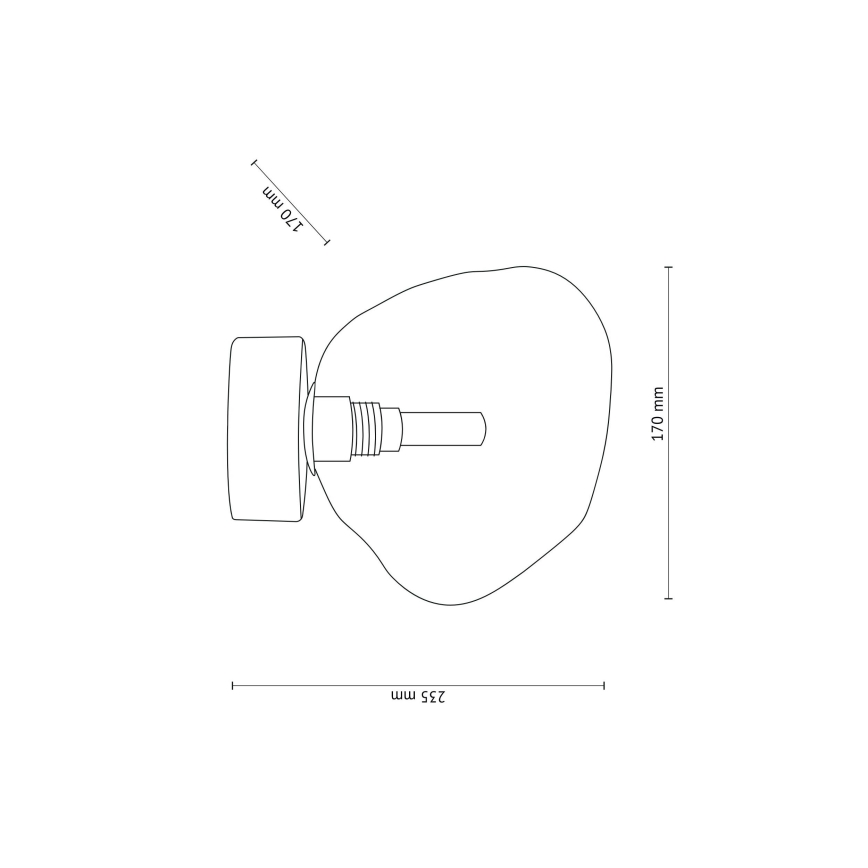 Taklampa LAVA 1xG9/8W/230V beige/rökfärgad beige
