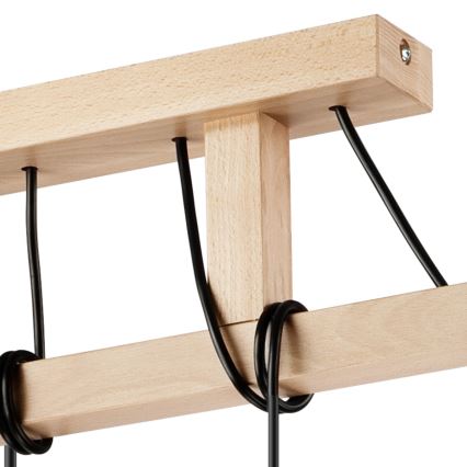 Taklampa på lina LEON 5xE27/60W/230V bok