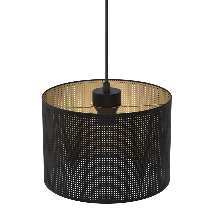 Taklampa på kabel LOFT SHADE 1xE27/60W/230V Ø 25 cm svart/guld