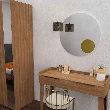 Taklampa på kabel LOFT SHADE 1xE27/60W/230V Ø 18 cm svart/guld