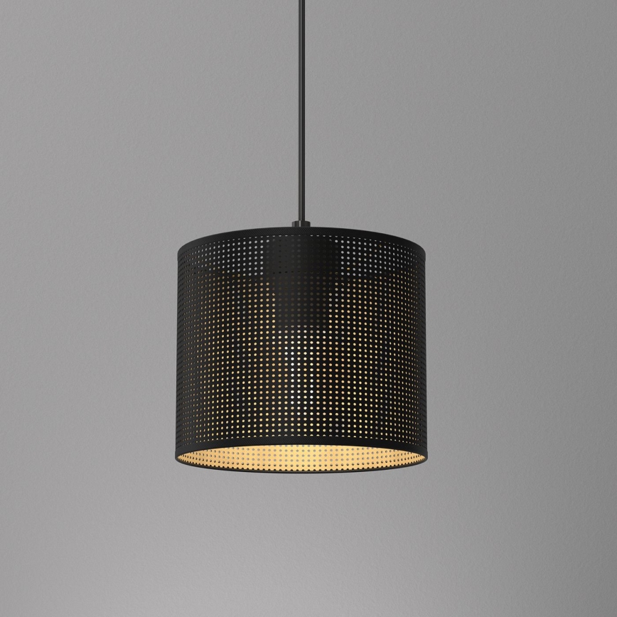 Taklampa på kabel LOFT SHADE 1xE27/60W/230V Ø 18 cm svart/guld