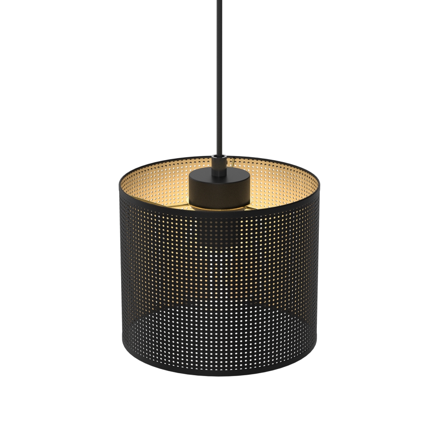 Taklampa på kabel LOFT SHADE 1xE27/60W/230V Ø 18 cm svart/guld