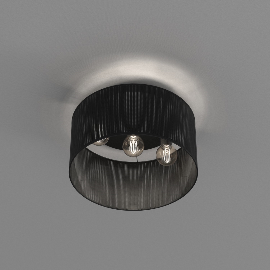 Taklampa LOFT SHADE 3xE27/60W/230V svart, infälld montage