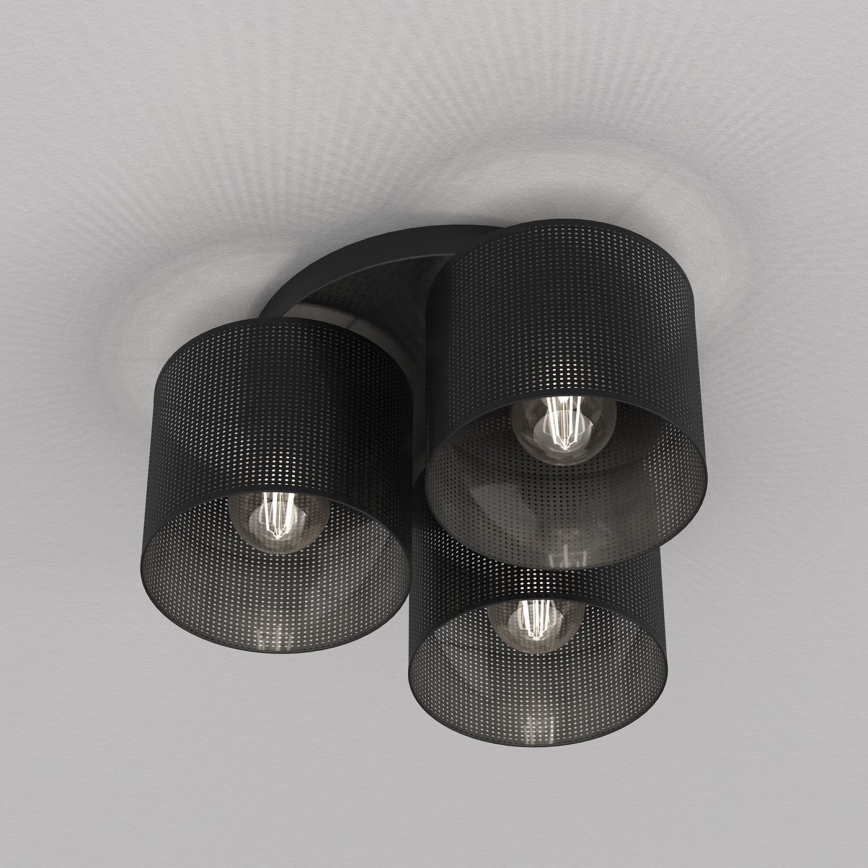 Taklampa LOFT SHADE 3xE27/60W/230V svart, infälld montage