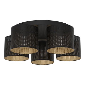 Taklampa LOFT SHADE 5xE27/60W/230V svart/guld, infälld montage