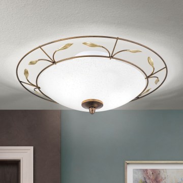 Taklampa LUCA 2xE14/40W/230V diameter 40 cm brons/patina