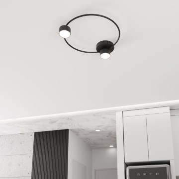 Taklampa LUCIO 2xGX53/12W/230V svart