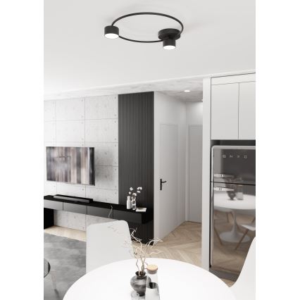 Taklampa LUCIO 2xGX53/12W/230V svart