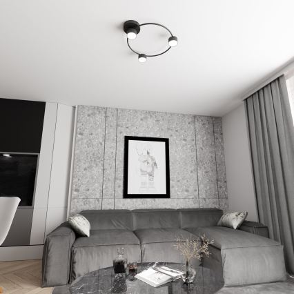 Taklampa LUCIO 3xGX53/12W/230V svart