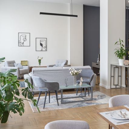 Taklampa på kabel LUNGO T8 1xG13/18W/230V svart