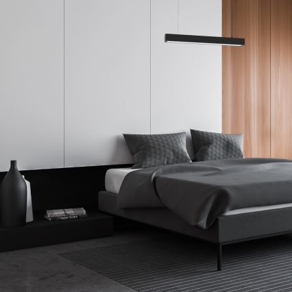 Taklampa på kabel LUNGO T8 1xG13/9W/230V svart