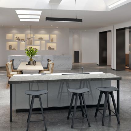 Taklampa på kabel LUNGO T8 1xG13/9W/230V svart