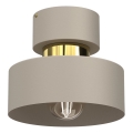 Taklampa MARTI 1xE27/15W/230V beige/guld