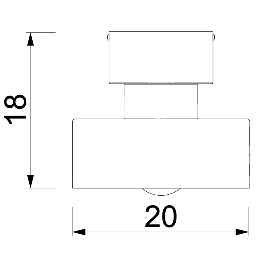 Taklampa MARTI 1xE27/15W/230V vit/skinande krom