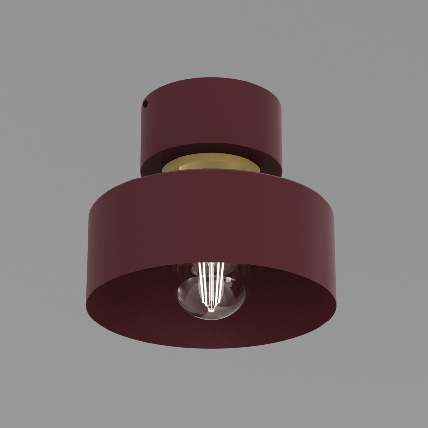 Taklampa MARTI 1xE27/15W/230V Ø 20,5 cm bordeaux/guld