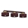 Taklampa MARTI 3xE27/15W/230V 68x20,5 cm bordeaux/guld