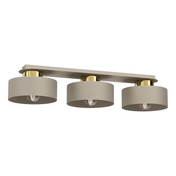 Taklampa MARTI 3xE27/15W/230V beige/guld