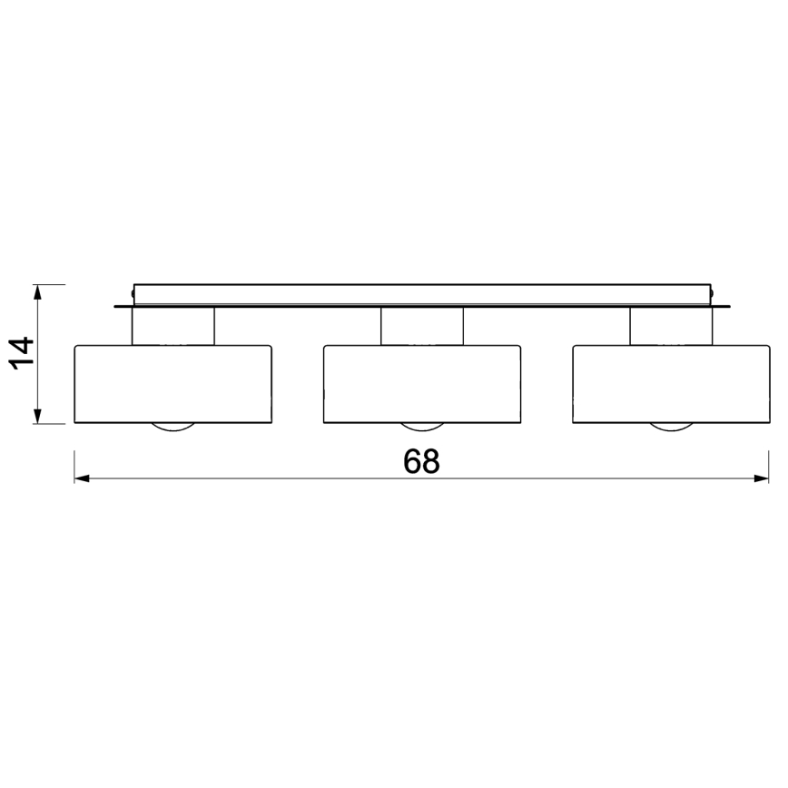 Taklampa MARTI 3xE27/15W/230V vit/skinande krom