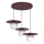 Taklampa med kabel FLAT 3xE27/15W/230V vinröd