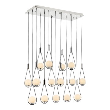 Taklampa med kabel LAHORE 15xG9/10W/230V blank krom