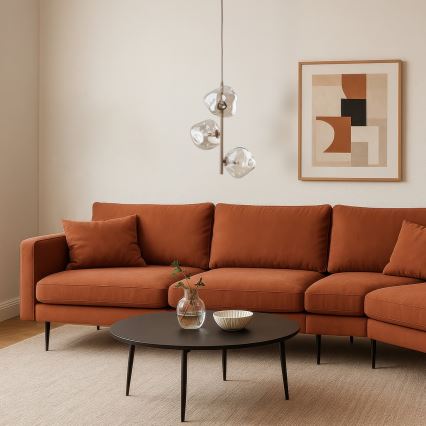 Taklampa med kabel LAVA 3xG9/8W/230V beige/rökfärgad beige