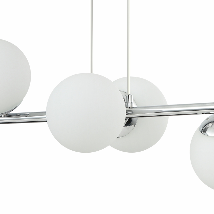 Taklampa med kabel MADDIE 6xE14/5W/230V, blank krom