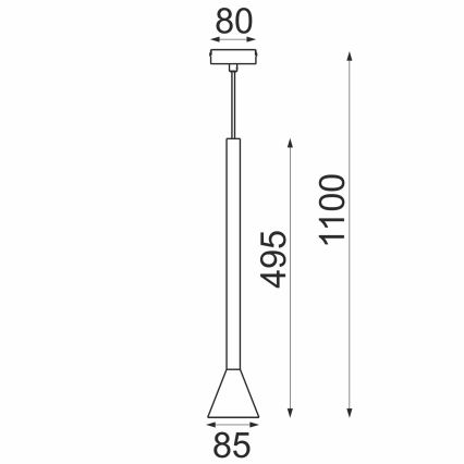Taklampa med kabel MAZZO 1xGU10/8W/230V beige
