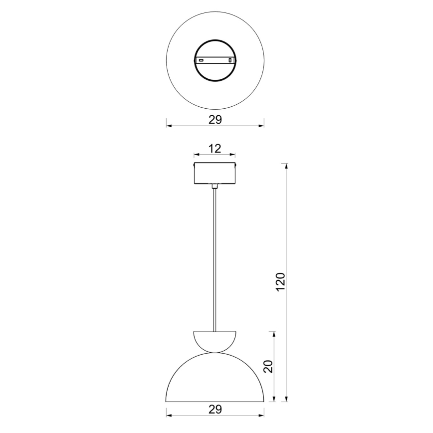 Taklampa med kabel NEVIS 1xE27/15W/230V Ø 29 cm, brun