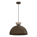 Taklampa med kabel NEVIS 1xE27/15W/230V Ø 38 cm brun