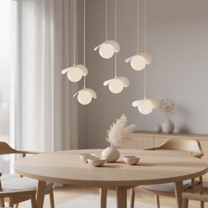 Taklampa med kabel RITUAL 6xG9/8W/230V vit