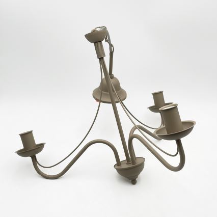 Taklampa med kedja ANTON 3xE14/60W/230V beige