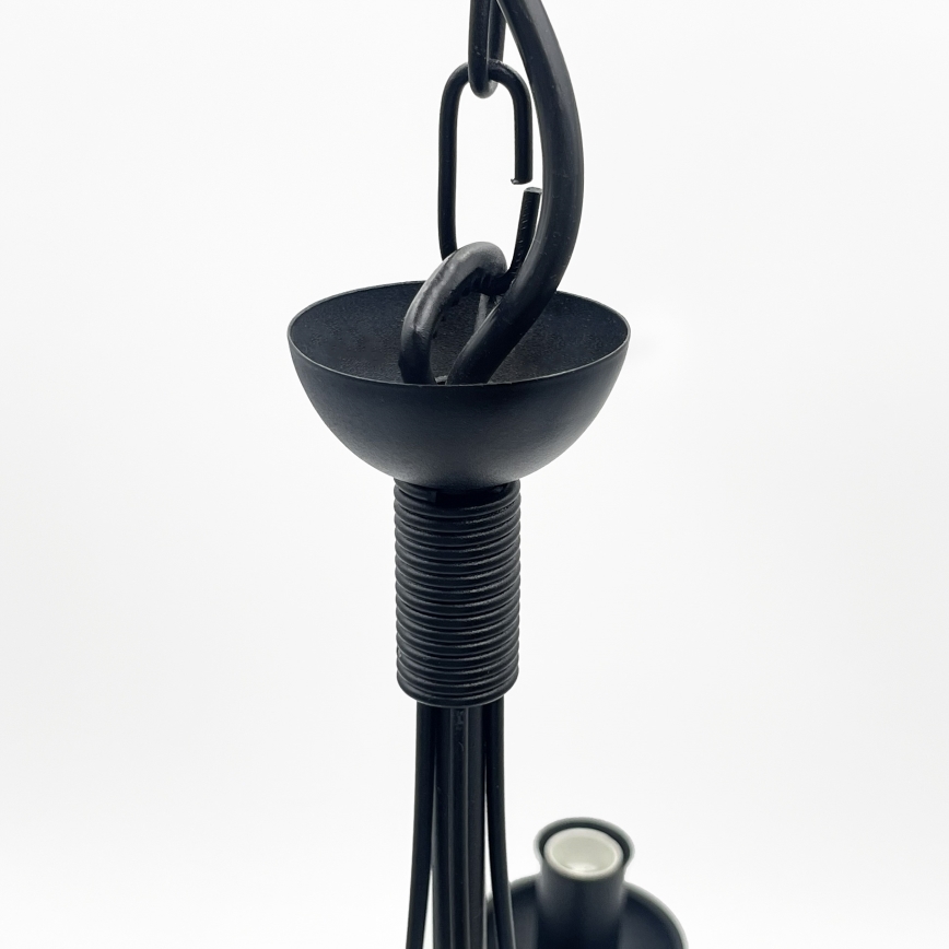 Taklampa med kedja ANTON 5xE14/15W/230V svart