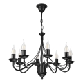 Taklampa med kedja ANTON 8xE14/60W/230V svart