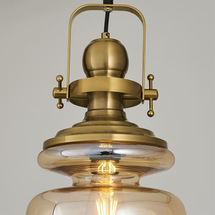 Taklampa med kedja BOTTLE 1xE27/40W/230V guld