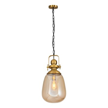 Taklampa med kedja BOTTLE 1xE27/40W/230V guldfärgad