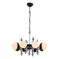 Taklampa med kedja DAISY 8xE27/40W/230V svart/polerad krom
