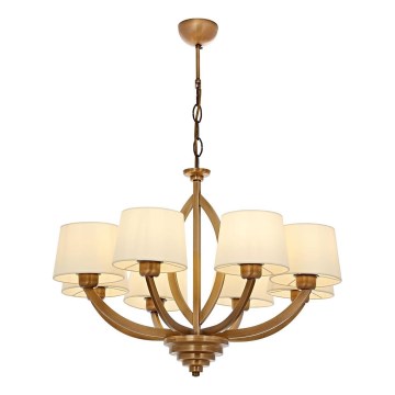 Taklampa med kedja LAHORE 8xE27/40W/230V, brons